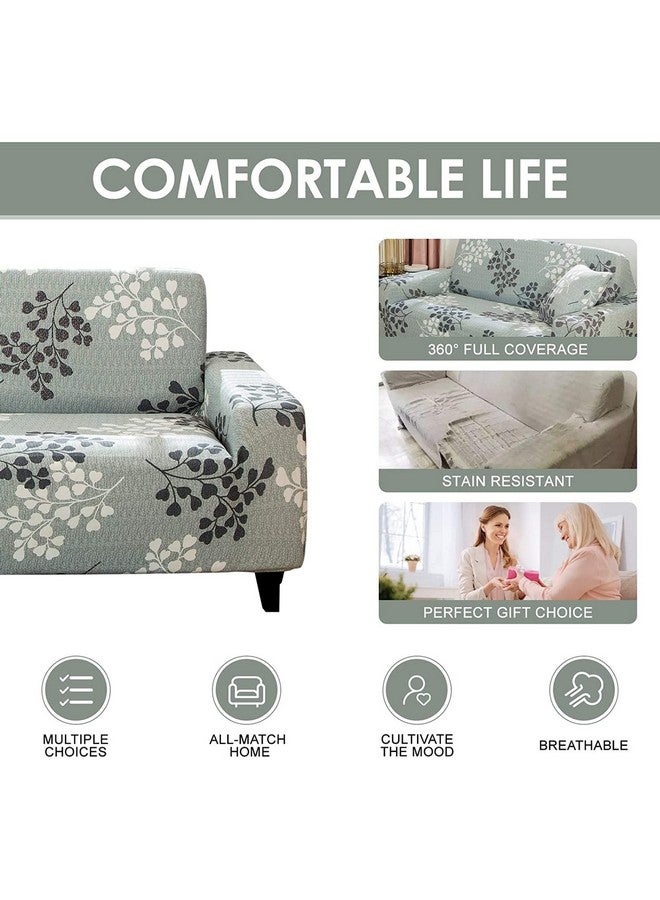 House of Quirk Universal Triple Seater Sofa Cover Big Elasticity Cover for Couch Flexible 140 GSM Sofa Slipcover (Grey Petals, 185-230cm) - Image 5