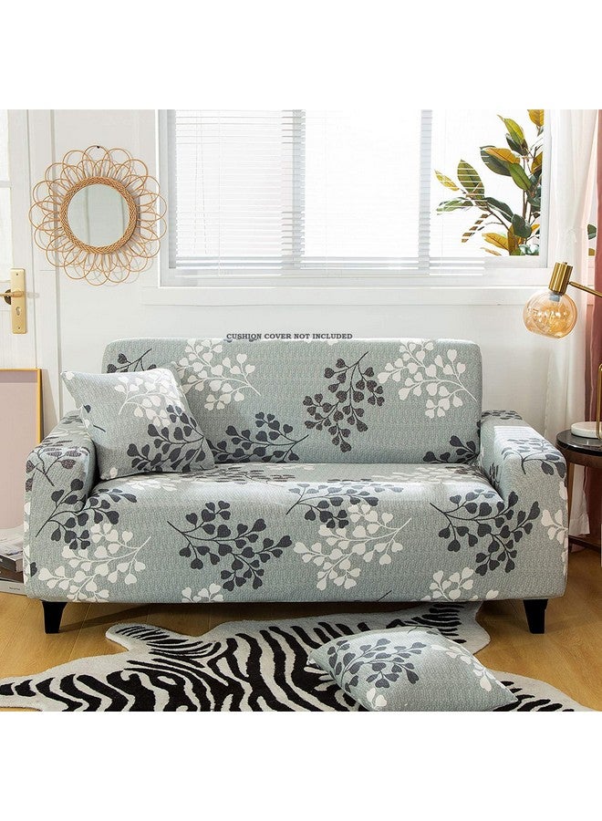House of Quirk Universal Triple Seater Sofa Cover Big Elasticity Cover for Couch Flexible 140 GSM Sofa Slipcover (Grey Petals, 185-230cm) - Image 1