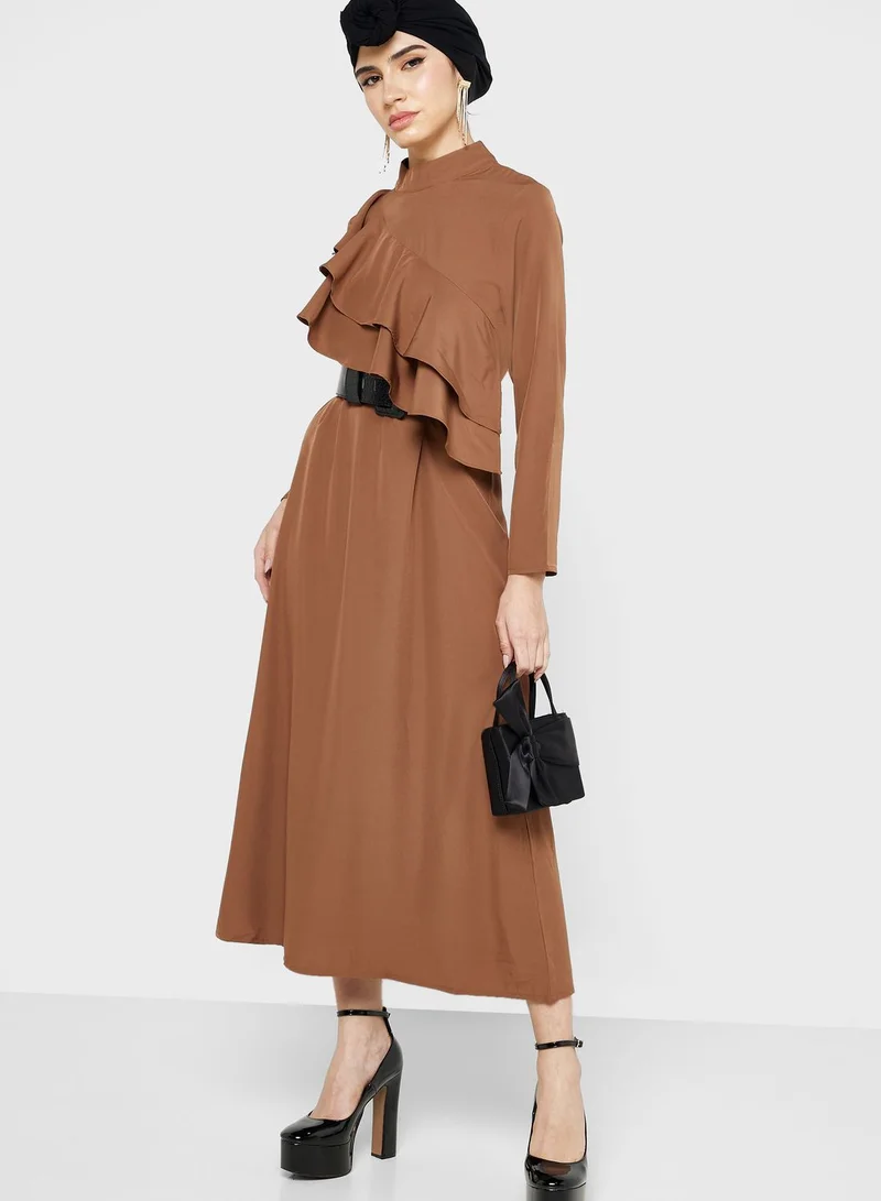 Khizana Ruffle Detail Dress