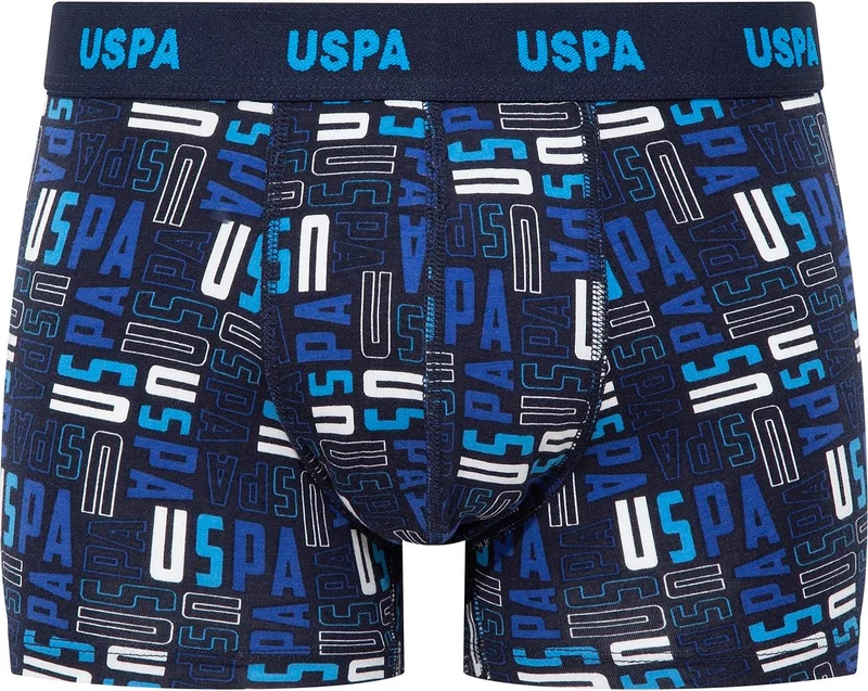 U.S. Polo Assn. BASE. POLO ASSN. Men's Navy Blue-Sax-Printed 3-Piece Boxer 80509