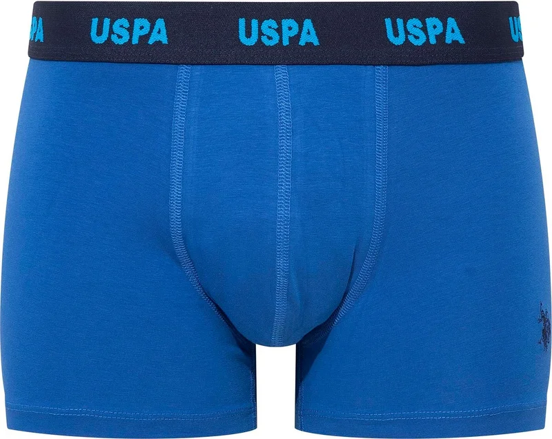 U.S. Polo Assn. BASE. POLO ASSN. Men's Navy Blue-Sax-Printed 3-Piece Boxer 80509