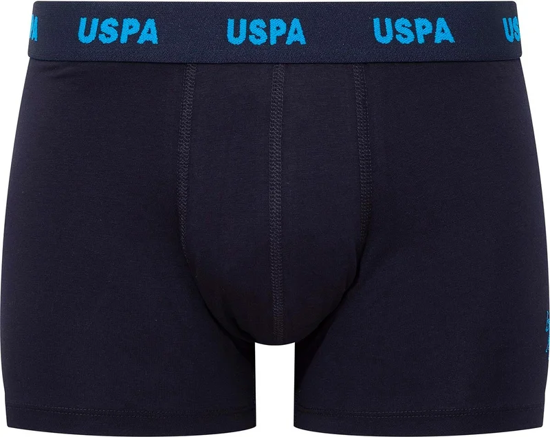 U.S. Polo Assn. BASE. POLO ASSN. Men's Navy Blue-Sax-Printed 3-Piece Boxer 80509