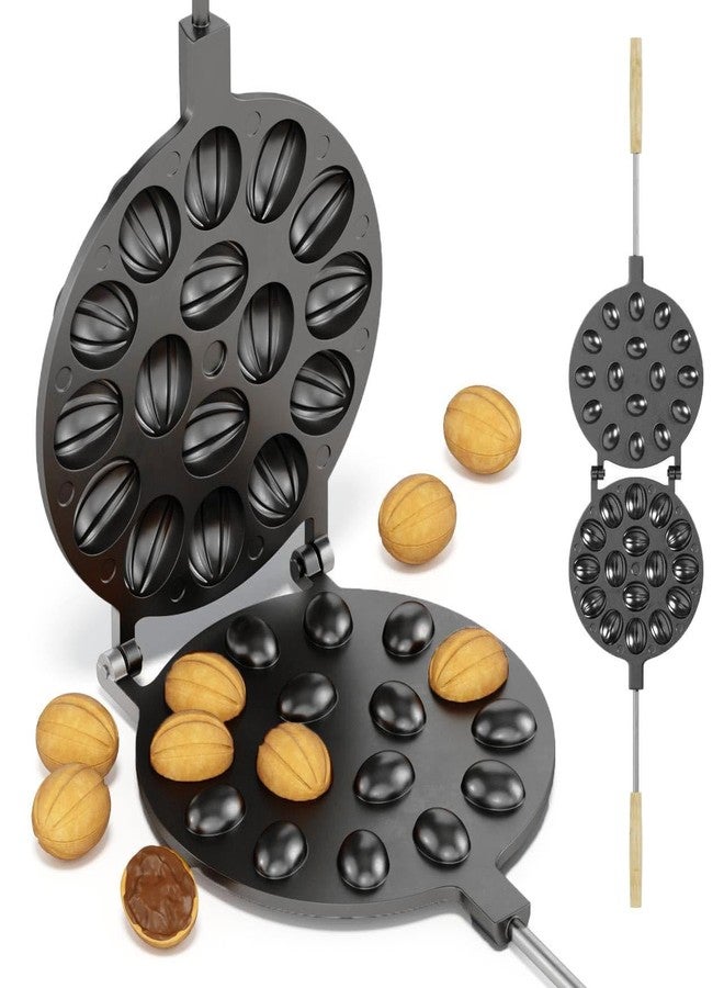 BIOL Heavy Duty Oreshki Oreshnitsa 16 Nuts with Non-Stick Coating - Cookie Mold Oreshek Cake - Metal Mold Form for Sweet Russian Nuts - Image 1