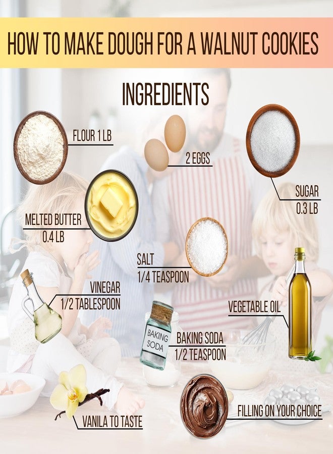 BIOL Heavy Duty Oreshki Oreshnitsa 16 Nuts with Non-Stick Coating - Cookie Mold Oreshek Cake - Metal Mold Form for Sweet Russian Nuts - Image 5