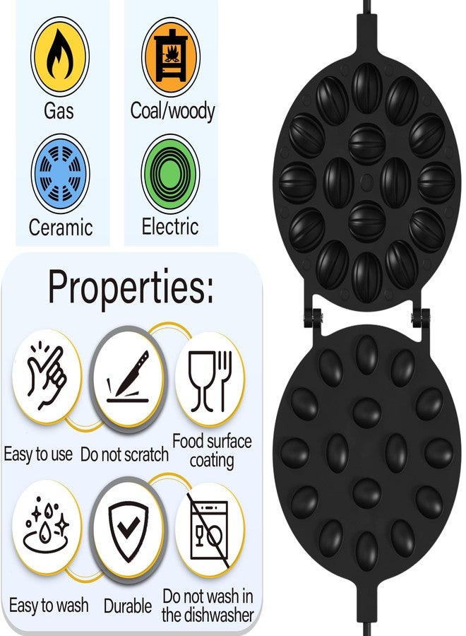 BIOL Heavy Duty Oreshki Oreshnitsa 16 Nuts with Non-Stick Coating - Cookie Mold Oreshek Cake - Metal Mold Form for Sweet Russian Nuts - Image 3