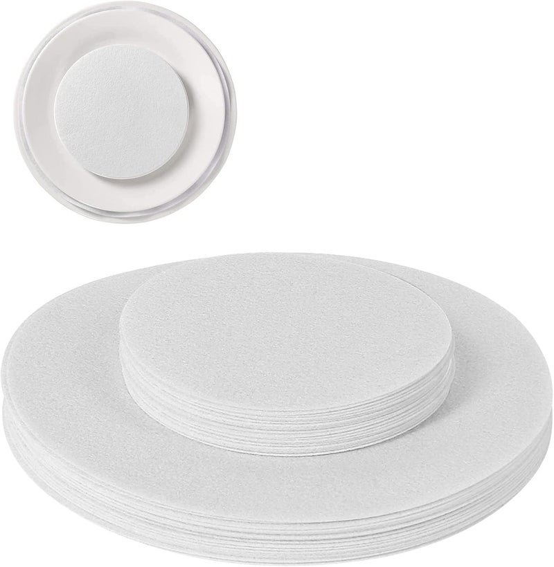 Ohiyoo 50 Pcs Plate Separators Storage 98  59  2 Different Size Soft Felt Plate Dividers Round Plate Protectors China Dish Storage Protectors Pads Dish Protectors Storage White - Image 1