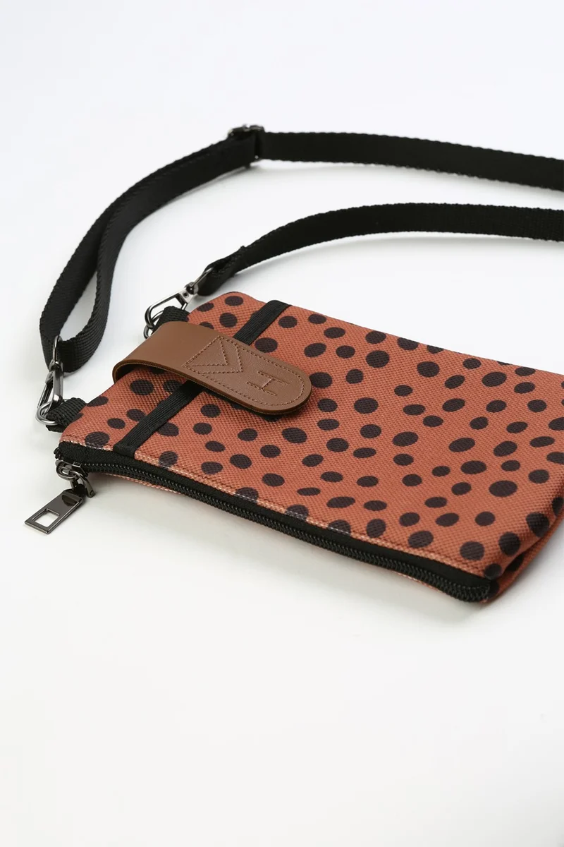 هامور Dough Women's Cross Strap Wallet with Phone Compartment Shoulder Bag Leather Cover Point
