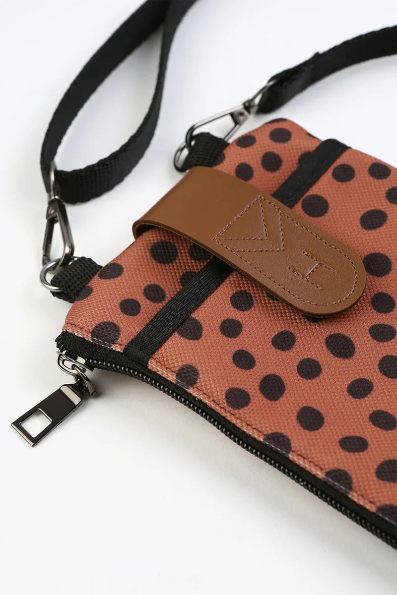 هامور Dough Women's Cross Strap Wallet with Phone Compartment Shoulder Bag Leather Cover Point