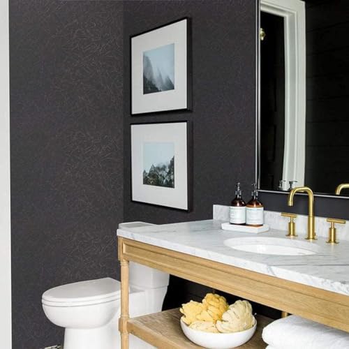 FOKRIM Black Resin Wallpaper for Wall Sticker for Home,Office 45.5x305cm Sticker Wallpaper Peel and Stick Hexagon Removable Self Adhesive Waterproof Wallpaper(Pack of 1) - Image 4