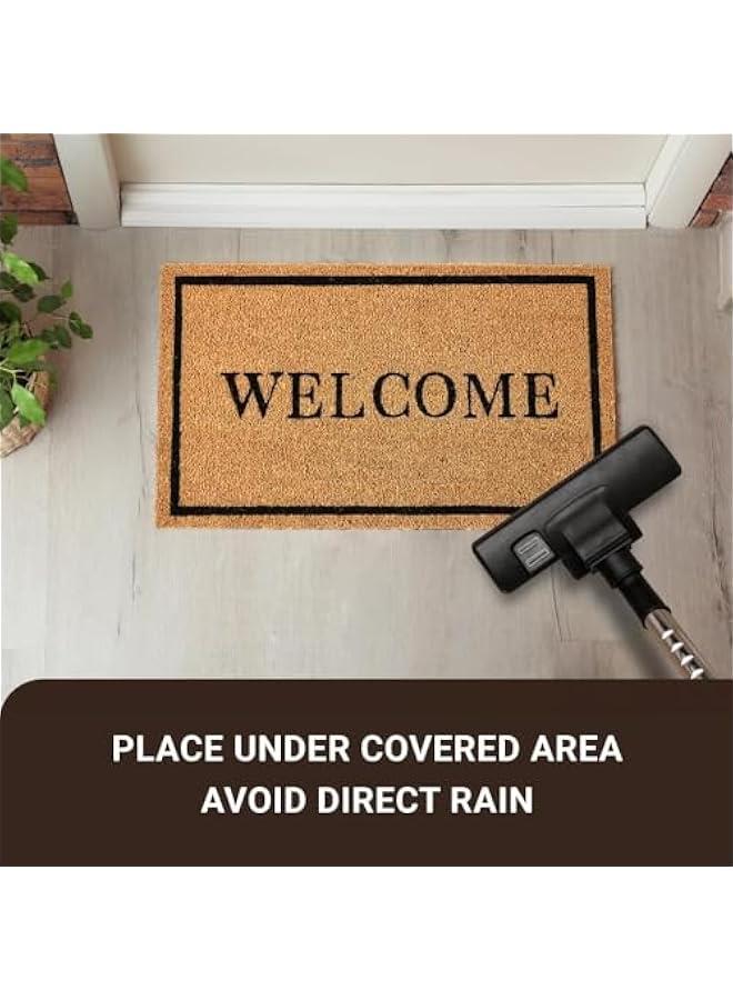 HOOKOR Door Mat with Heavy Duty Backing, Welcome Doormat, Easy to Clean Entry Mat, Beautiful Color and Sizing for Outdoor and Indoor uses (60 * 90CM) - Image 4