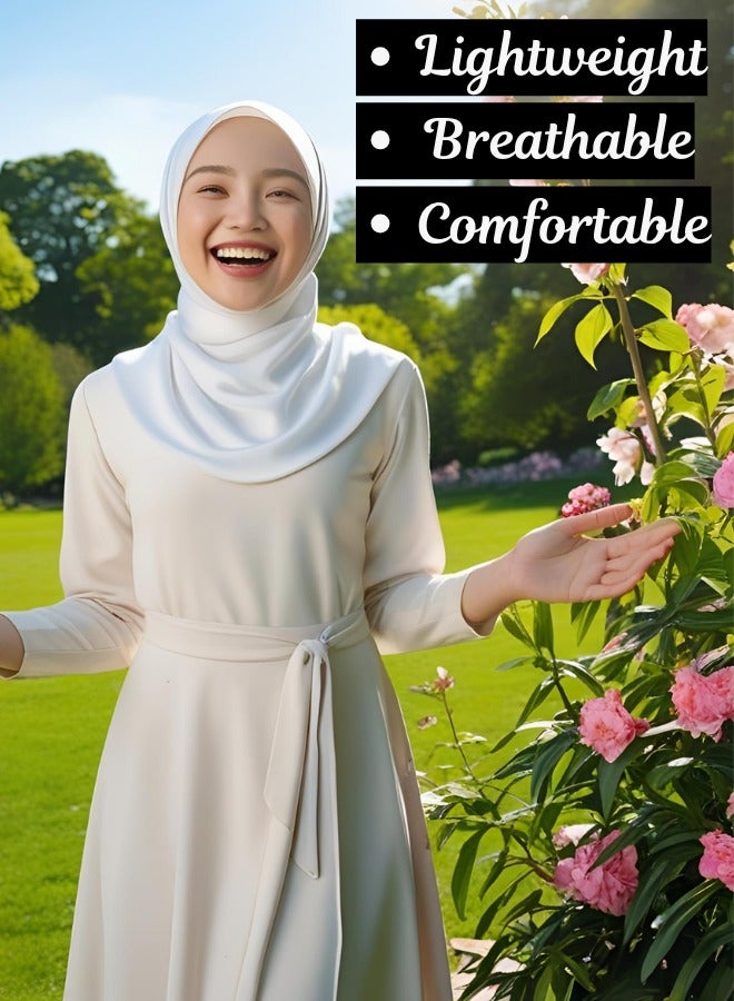 Ahlan Premium Quality Stretchable Hijab for women, Hijab for Girls, Umrah & Hajj Hijab, Hijab for fashion wear, Standard size fit to all - Image 3