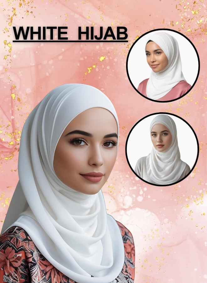 Ahlan Premium Quality Stretchable Hijab for women, Hijab for Girls, Umrah & Hajj Hijab, Hijab for fashion wear, Standard size fit to all - Image 1