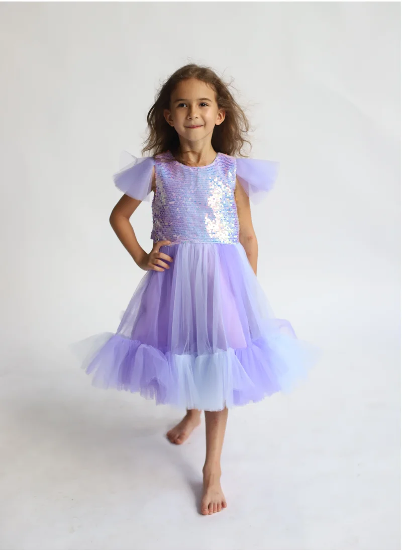 D'Daniela D' Daniela - Self Shine Dress with Headband Purple