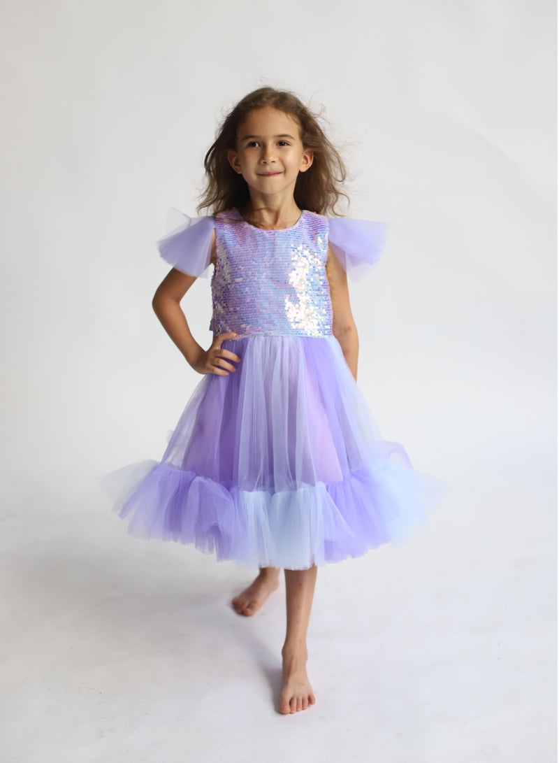 D'Daniela Sequin Tulle Party Dress - Image 1