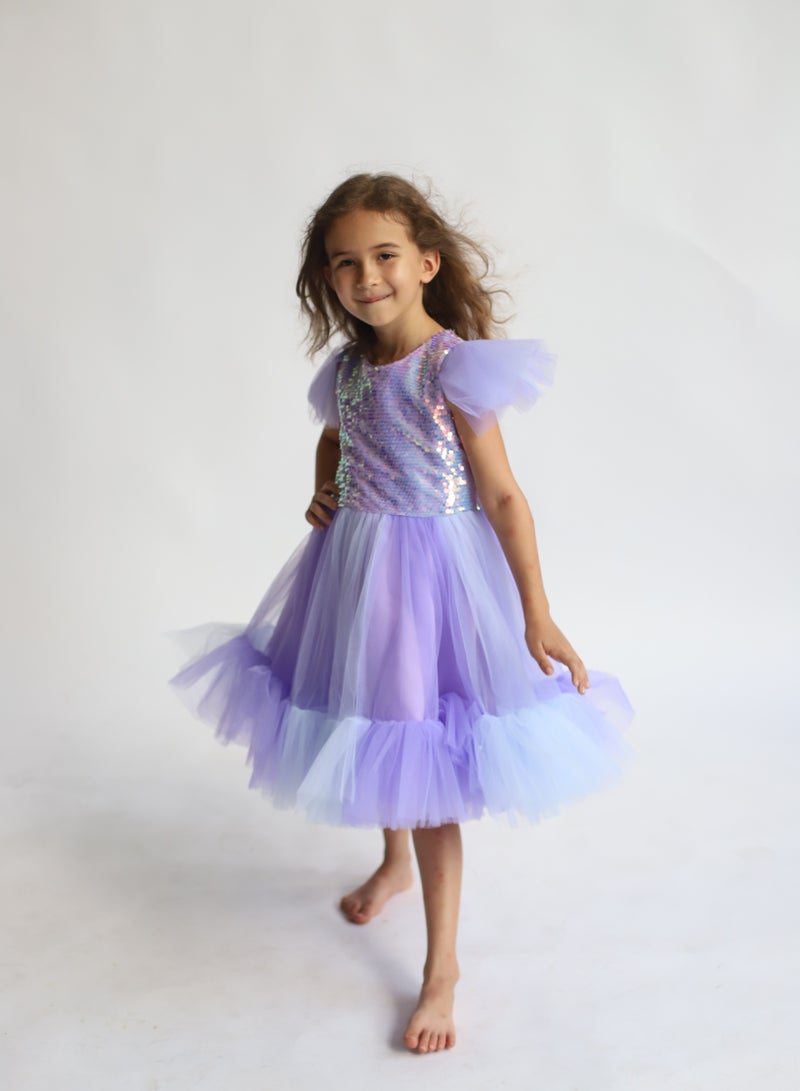 D'Daniela Sequin Tulle Party Dress - Image 4