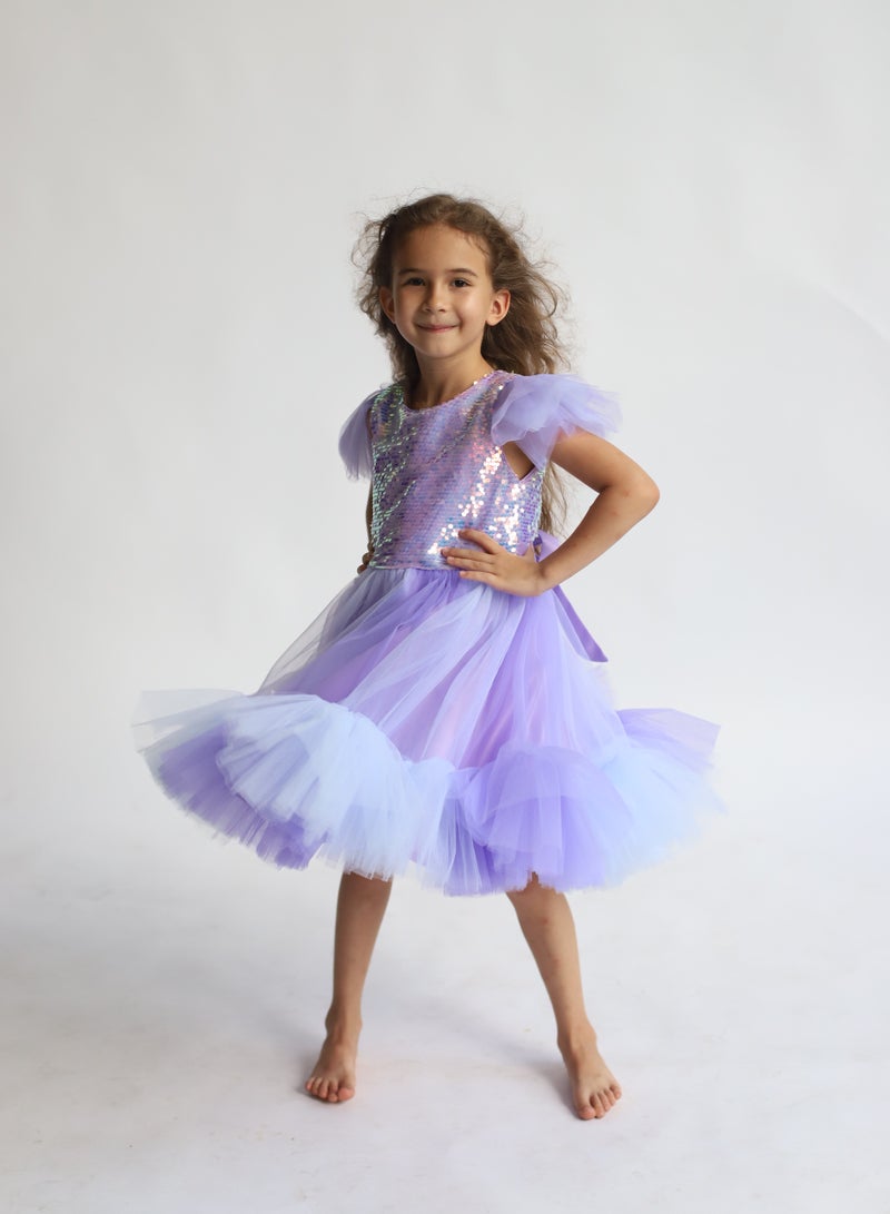 D'Daniela Sequin Tulle Party Dress - Image 3