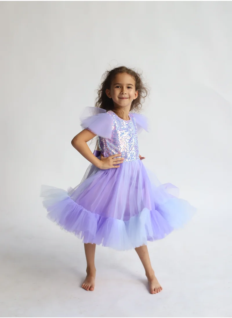 D'Daniela D' Daniela - Self Shine Dress with Headband Purple