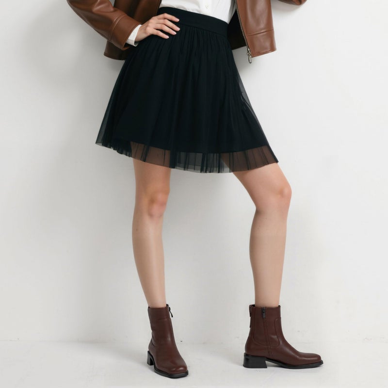 QIY Womens Ankle Boots Low Heel Brown Chunky Boots for Women Square Toe Boots Flat Fall Short Ladies Dress Faux Leather Ankle Booties Size 7 - Image 2