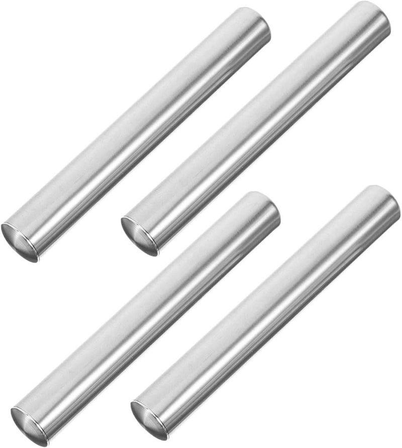 CHILDWEET 4pcs Toilet Brush Handle Replacement Parts Stainless Steel Pole Handles 103mm Sturdy Toilet Bowl Brush Accessories for Home Bathroom Cleaning - Image 1