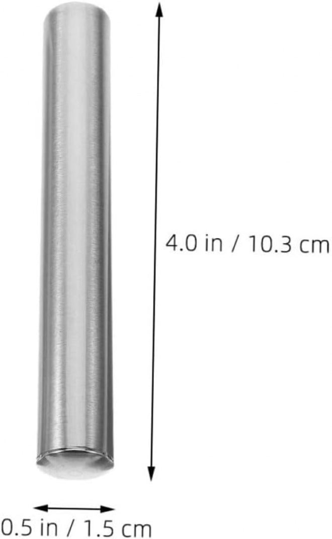 CHILDWEET 4pcs Toilet Brush Handle Replacement Parts Stainless Steel Pole Handles 103mm Sturdy Toilet Bowl Brush Accessories for Home Bathroom Cleaning - Image 2