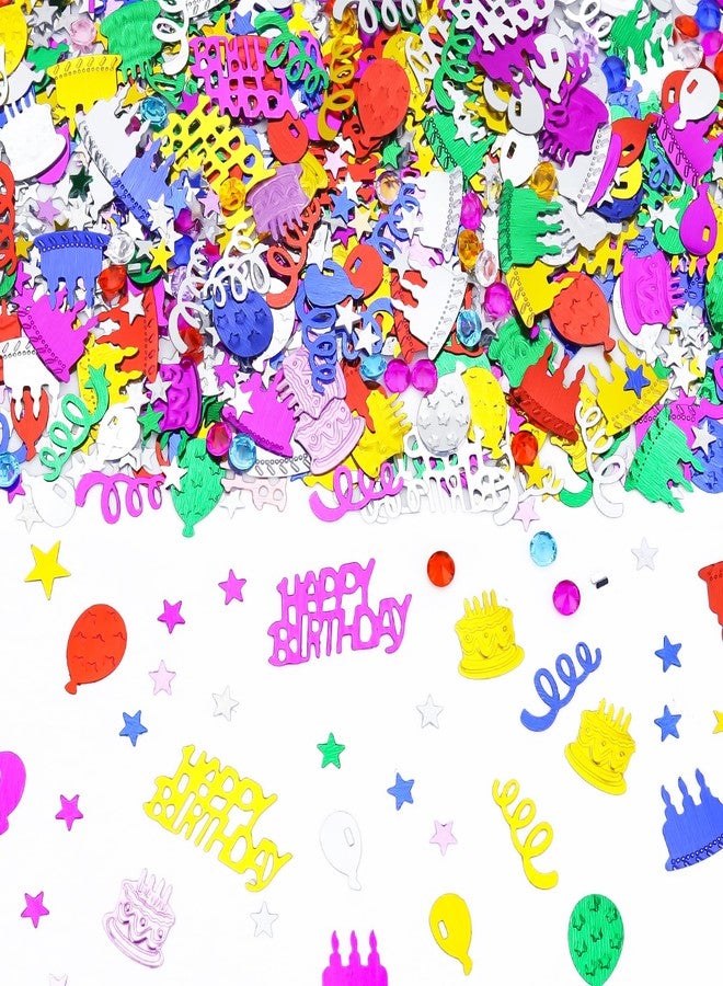 Abvsdu 1500 PCS Happy Birthday Confetti, Multi-Color Birthday Confetti Metallic Foil Balloon Confettis, Table Decorations for Party, Baby Shower, DIY Arts and Crafting - Image 1