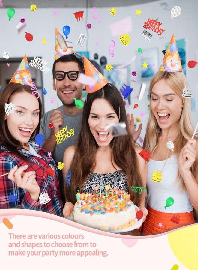 Abvsdu 1500 PCS Happy Birthday Confetti, Multi-Color Birthday Confetti Metallic Foil Balloon Confettis, Table Decorations for Party, Baby Shower, DIY Arts and Crafting - Image 3