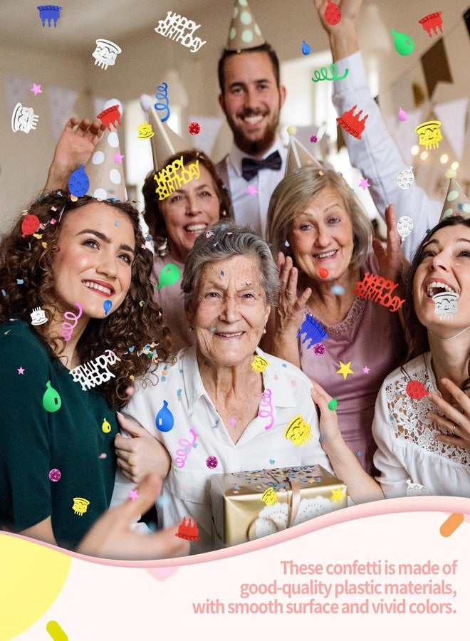Abvsdu 1500 PCS Happy Birthday Confetti, Multi-Color Birthday Confetti Metallic Foil Balloon Confettis, Table Decorations for Party, Baby Shower, DIY Arts and Crafting - Image 4