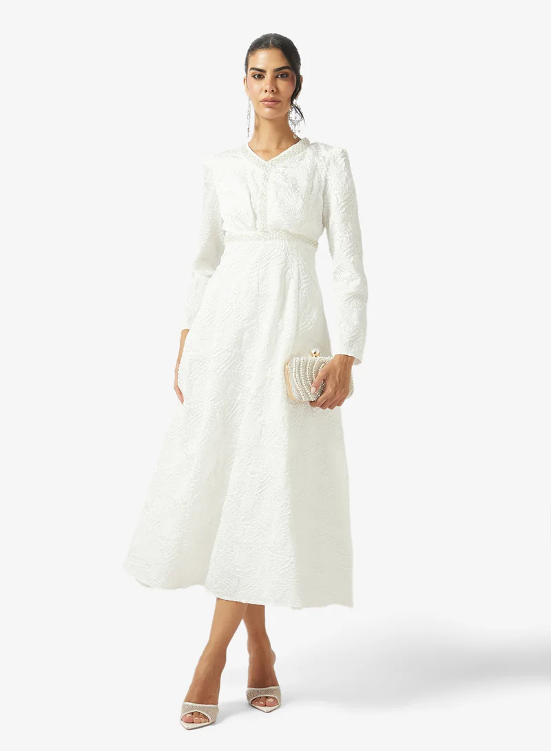 Khizana  Puff Sleeved A-line Dress for Women | Best Price UAE