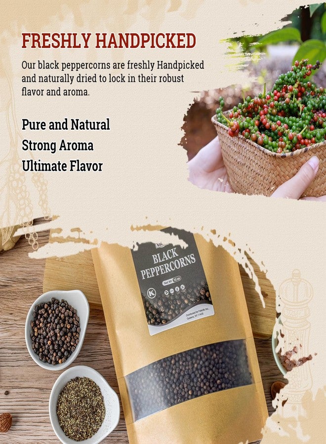 52USA Whole Black Peppercorns 12 oz + Himalayan Pink Salt (Coarse Grain) 2 lb - Salt and Pepper Grinder, Black Peppercorn Refil, Pink Himalayan Sea Salt, 2 Piece Set - Image 5
