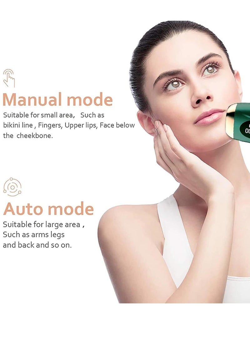 general Laser Hair Removal, 999999 Flashes Painless IPL Hair Removal Device for Women and Men for Epilation Facial Legs Arms Bikini at Home Use, Green - Image 5