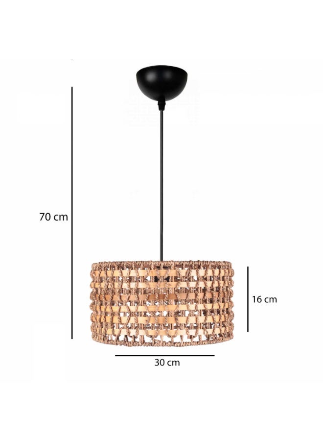 Palmela Natural Handmade Wicker Pendant Light - Image 3