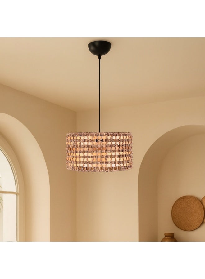 Palmela Natural Handmade Wicker Pendant Light - Image 2