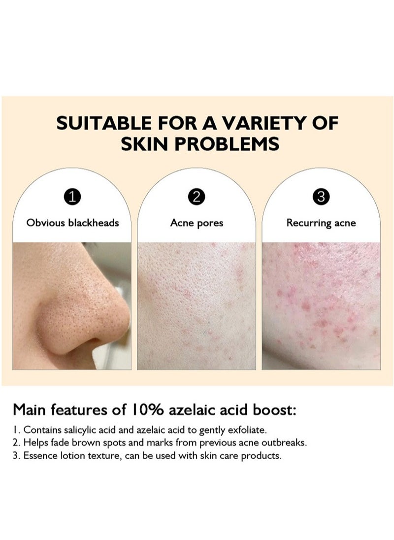 lakerain - 10% Azelaic Acid Booster - Treatment Reduces Pigment Spots, Pimples and Blemished Skin - with Azelaic Acid and Salicylic Acid - All Skin Types - 30 ml - Image 1