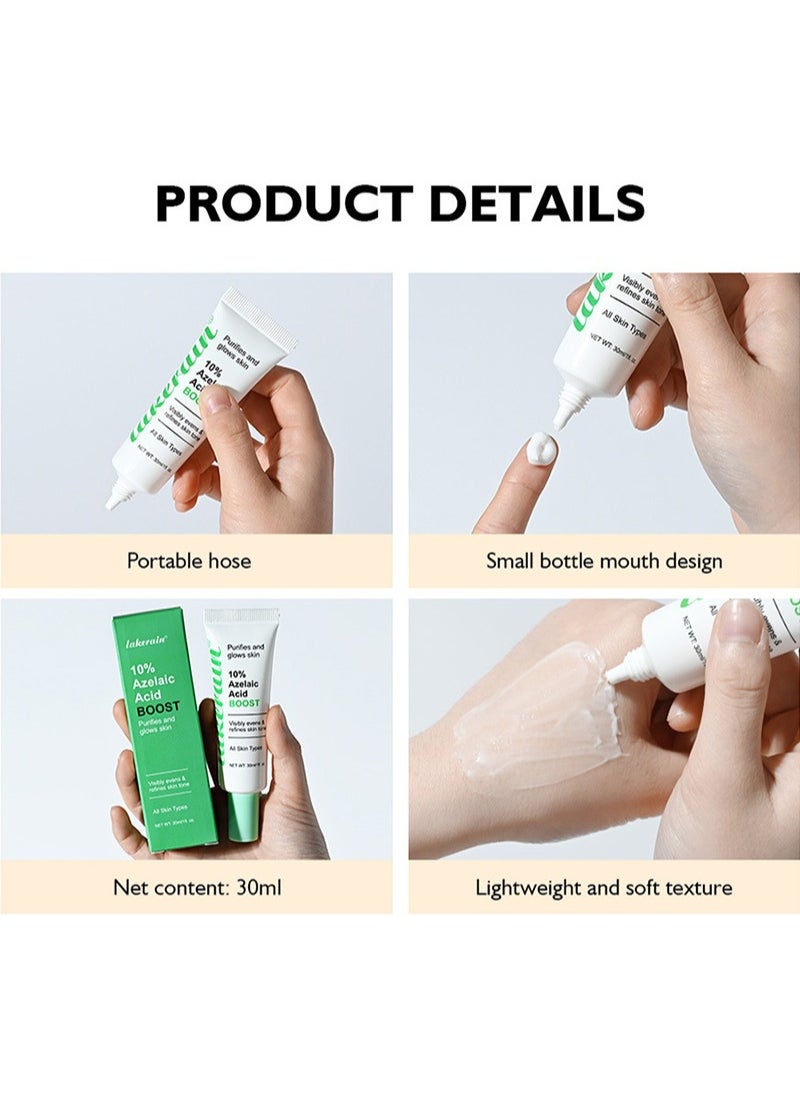 lakerain - 10% Azelaic Acid Booster - Treatment Reduces Pigment Spots, Pimples and Blemished Skin - with Azelaic Acid and Salicylic Acid - All Skin Types - 30 ml - Image 1