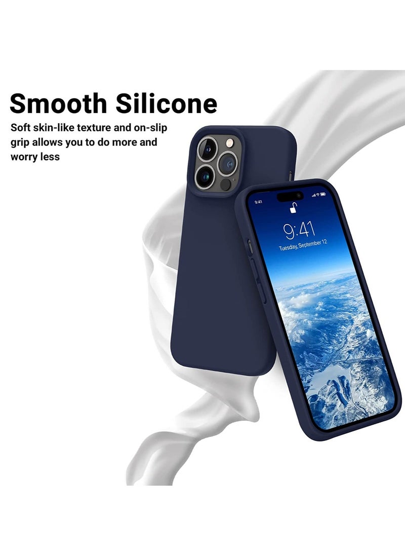 MUNTAQI Designed for iPhone 14 Pro Max Case, Silicone Shockproof Slim Thin Phone Case for iPhone 14 Pro Max 6.7 inch (Midnight Blue) - Image 5