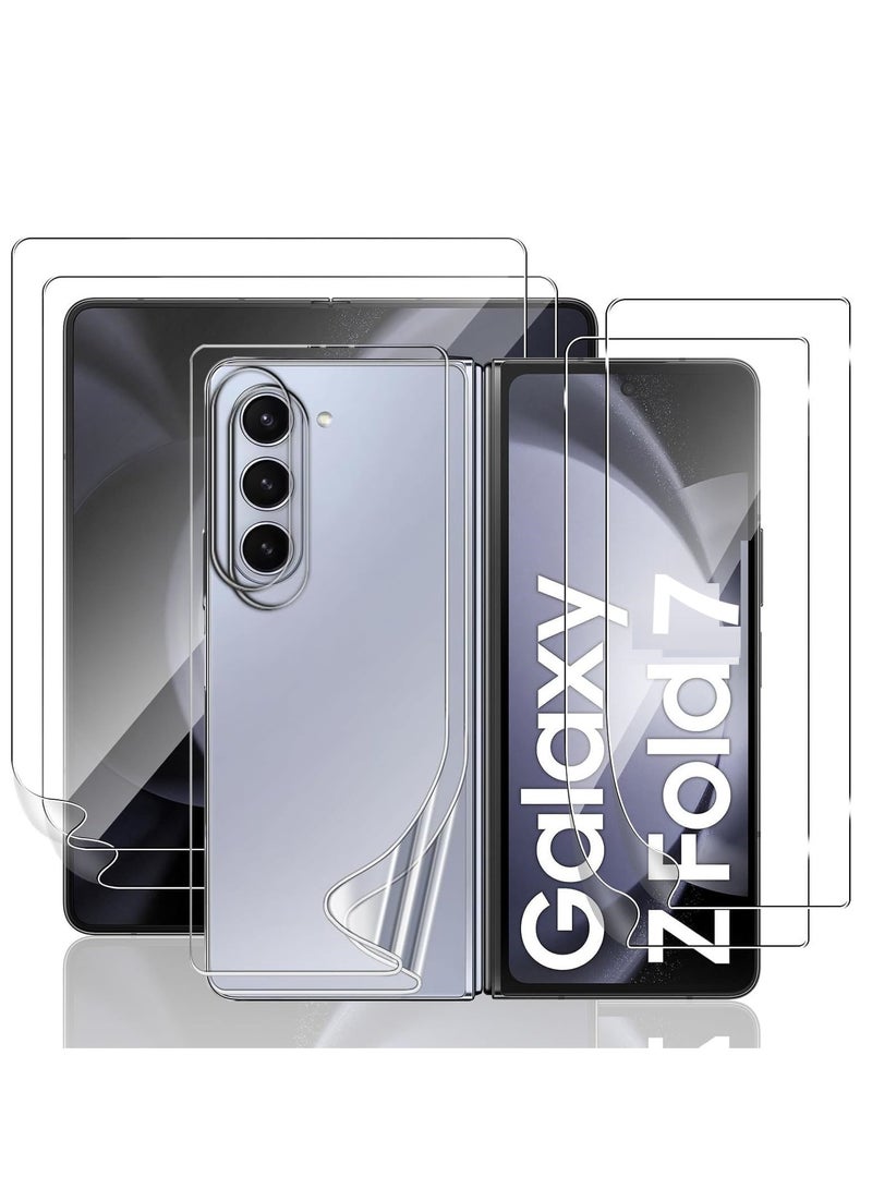 Muzz Screen Protector for Samsung Galaxy Z Fold 7, Galaxy Fold 7 HD Clear TPU Soft Film Full Coverage Fingerprint Recognition,touch-sensitive, TPU Film Not Glass 2Pack - Image 1