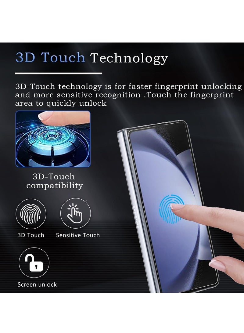 Muzz Screen Protector for Samsung Galaxy Z Fold 7, Galaxy Fold 7 HD Clear TPU Soft Film Full Coverage Fingerprint Recognition,touch-sensitive, TPU Film Not Glass 2Pack - Image 3