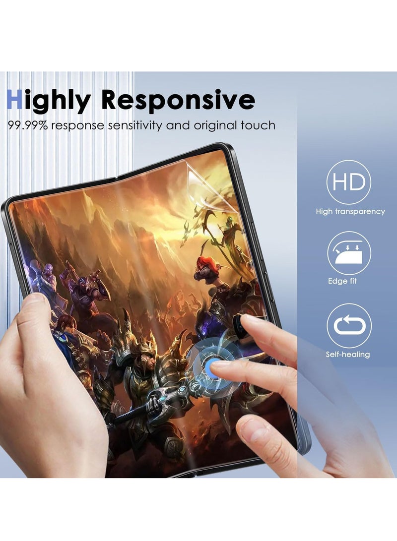 Muzz Screen Protector for Samsung Galaxy Z Fold 7, Galaxy Fold 7 HD Clear TPU Soft Film Full Coverage Fingerprint Recognition,touch-sensitive, TPU Film Not Glass 2Pack - Image 4
