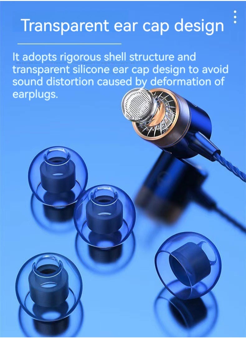 Generic Metal heavy bass wired in-ear headphones with in-line control tuning earbuds with microphone (black)  - Image 3
