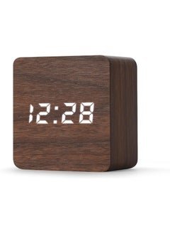 LED Digital Alarm Clock ,Mini Square Table Clock with 3 Group of Alarm Settings,Temperature, Date Display | Support USB Cable