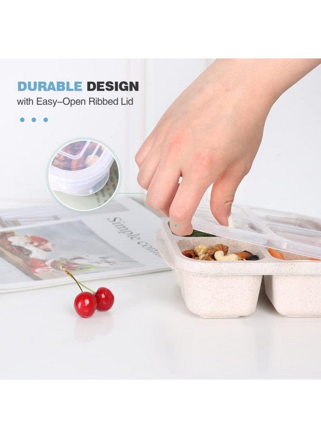 Clazkit 4 Compartment Storage Boxes, Dry Fruits Containers, Fridge Organiser, Storage Containers for Kitchen, Masala Box for Kitchen, Lunch Box for Kids, Adults (Pack of 4) Multicolor, Polypropylene - Image 4