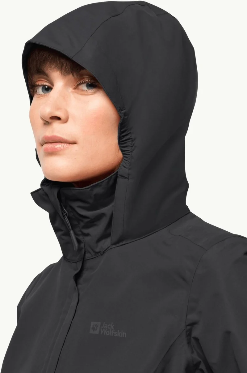 Jack Wolfskin Stormy Point 2L Black Women's Outdoor Jacket 1111202_6000