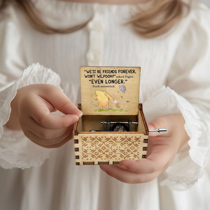 Litenx Soul Sister Wood Music Box Gifts for Women, Bset Friends Friendship BBF Sister Gifts for Christmas Birthday, We'll Be Friends Forever. - Image 2