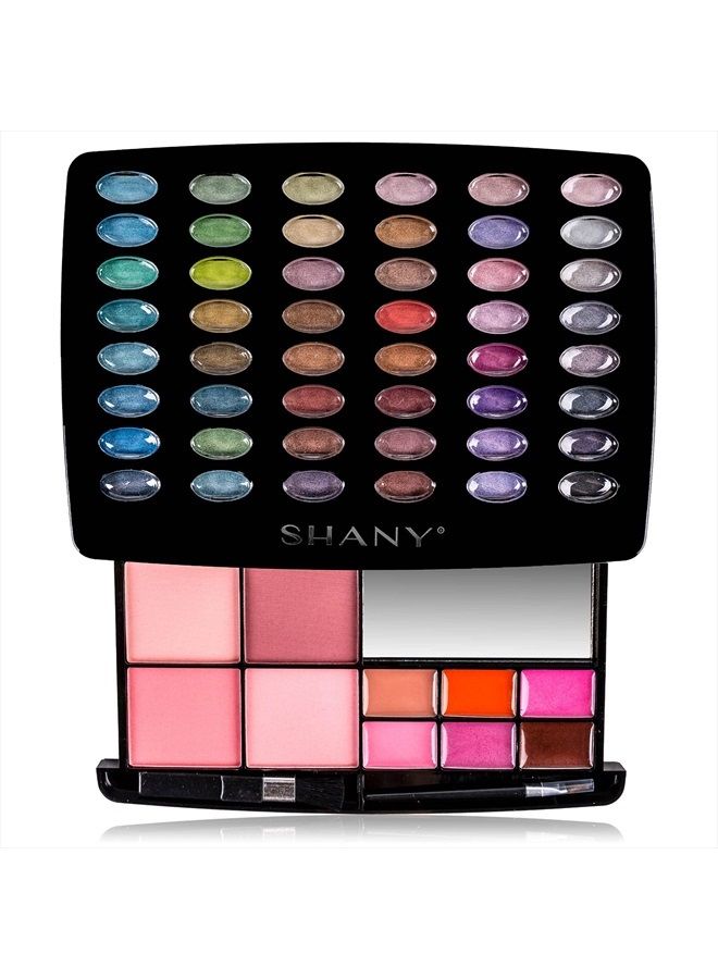 Shany Luxe Book Makeup Set - All In One Travel Cosmetics Kit with 30 Eyeshadows, 15 Lip Colors, 5 Brushes, 4 Pressed Blushes, 3 Brow Colors, and Mirror - Image 2
