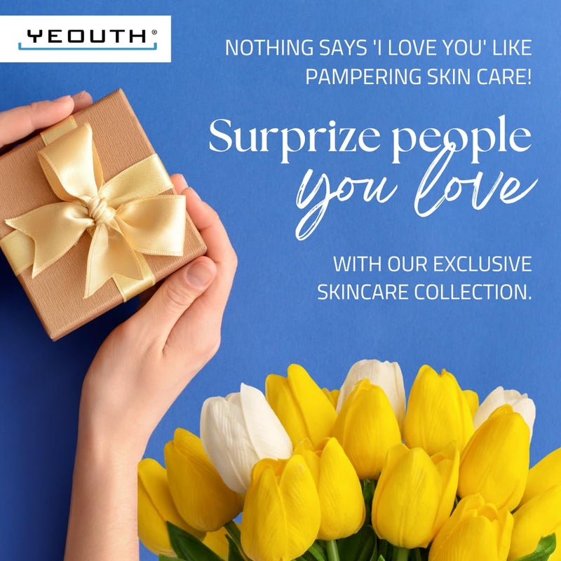 YEOUTH Skin Care Set: Hyaluronic Acid Serum, Vitamin C Serum, Face Cleanser, Toner, Under Eye Gel, Face Cream, 6-Piece Skincare Kit For Women & Men - Image 2