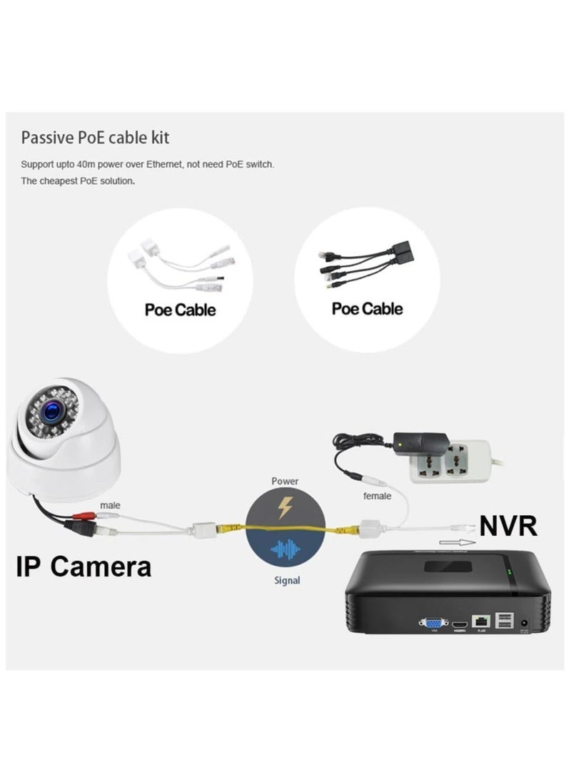 POE Cable Passive Power Over Ethernet Adapter Cable POE Splitter RJ45 Injector Power Supply Module 12-48V Compatible with IP CCTV Camera (Black) - pzsku/ZE0136F8E85F466724E7DZ/45/_/1734720692/b8e9ddeb-ebae-41f6-9b0d-c0d4b47d02da