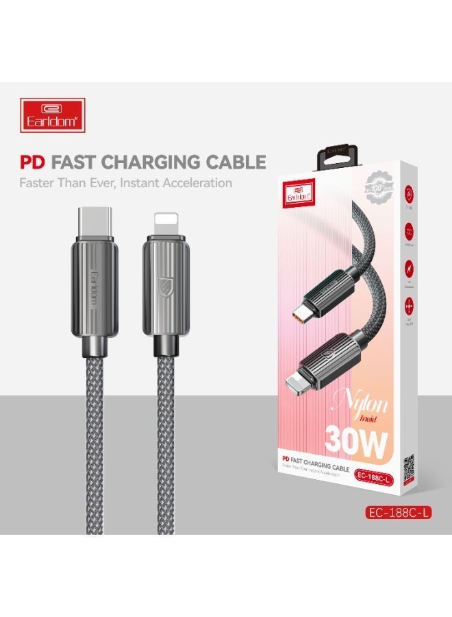 Earldom Fast Charging Cable EC-188 Type-C to Lightning 30W - Image 2