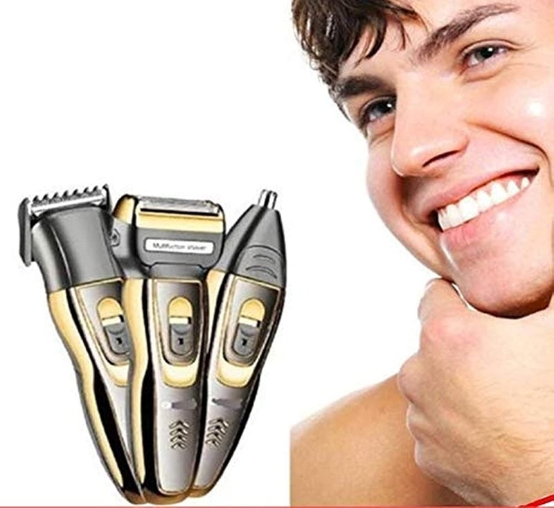 Veentus Beard Trimmer for Man | 3 in 1 Grooming Kit | Electric Shaver for Man | Hair Clipper & Nose Trimmer | Rechargeable Cord & Cordless Use | Professional Trimmer Machine for Men | Black & Gold - Image 4