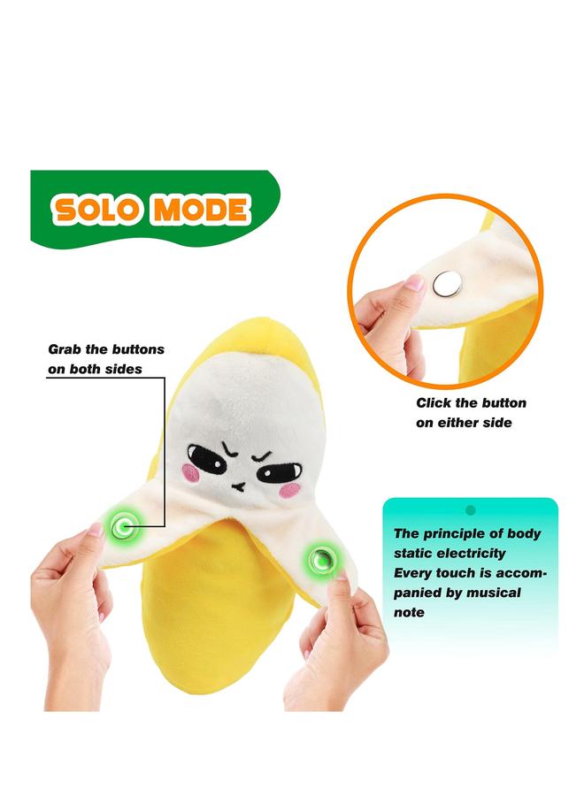 Banana Sound Plush Toy, Induction Beat Piano Fruit Interactive Musical Sensing Rhythm Instrument Multiplayer Electronic Stuffed Animal Adorable Animate Gift, Yellow - Image 2