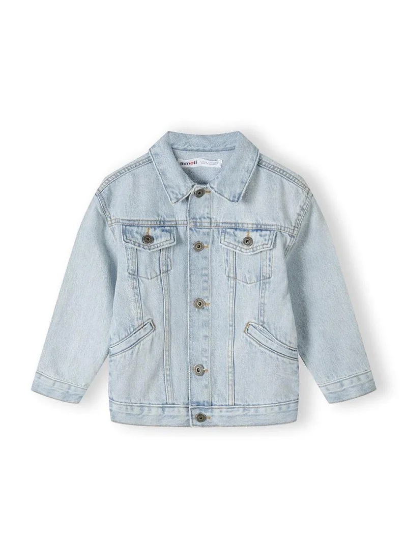مينوتي Teen Boys Collared Denim Jacket